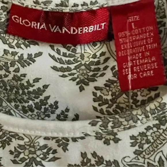 Gloria Vanderbilt Cotton Spandex Crew Neck Woman's size Large - Picture 3 of 3